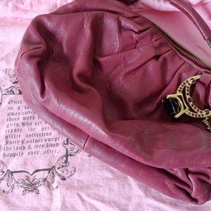 Vintage Juicy Couture Burgundy Leather Shoulder Ba